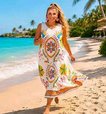 jeftine haljine za punije: 🌸 DUGE HALJINE ZA PUNIJE 🌸 ✨ Lagane, udobne i prelepi printovi! 📏 XL • — 10