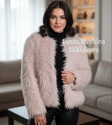 prada torbice cena: Bunda od veštačkog krzna, svetloružičasta - Veličina: M - Tekstura — 1