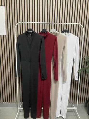 Suits: 🔥Ženski jednobojni kombinezon sa dugim rukavima i rajsferšlusom — 3