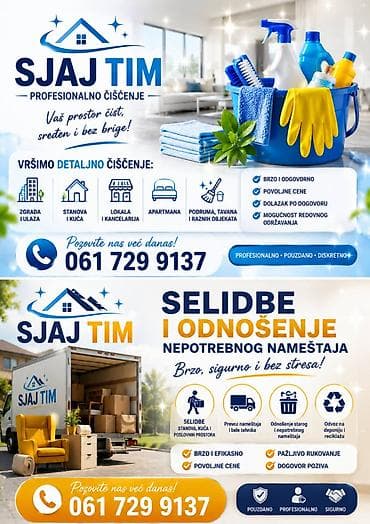 SELIDBE I ODVOŽENJE ŠUTA I NAMEŠTAJA -Selidbe stanova, kuća i lokala-