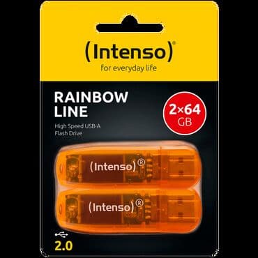 USB Flash drive 64GB Rainbow Line, narandžasta boja, materijal