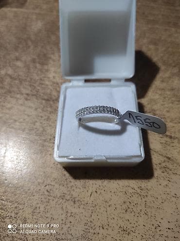 Srebrni prstenovi sa cirkonima – više modela - Model 1: tanji obruč