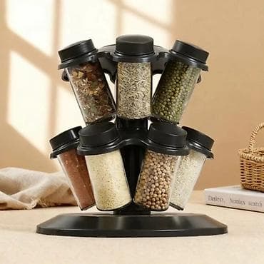 Rotacioni stalak za začine sa 12 bočica Unesite red, preglednost i — 1