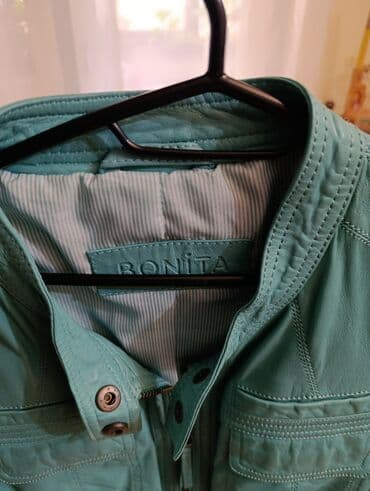 Fur coats: Ženska kožna jakna BONITA - Boja: tirkizno-zelena - Materijal: prava — 3