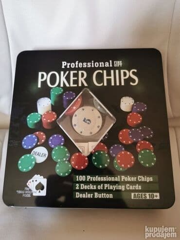 Društvene igre: Texas Poker hold em poker set VECI 1299 dinara U setu dobijate 2 — 3