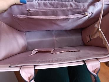dejvid dzons torbe nis: Elegantna ženska torba – puder roze - Materijal: veštačka koža - — 3