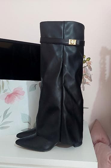 kožna suknja: Čizme, 41, bоја - Crna — 6
