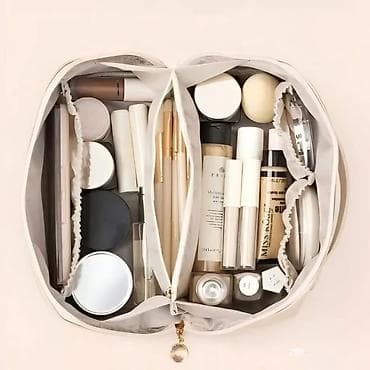 rucni kofer dimenzije: Elegantna velika kozmetička torbica sa ručkom - Materijal: glatka — 4