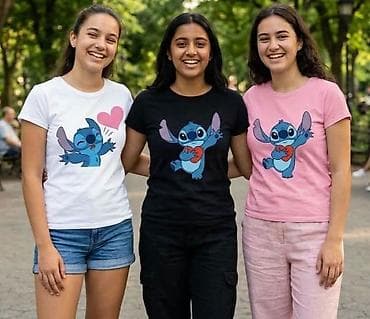 black squad majice: Stitch bodi majice,pamuk/ likra sa elastinom Boje crnabela,pink — 1