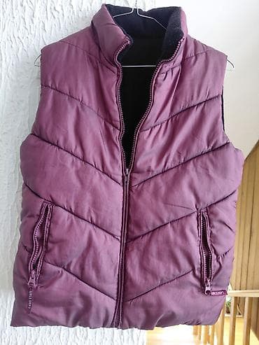 Ženska zimska prsluk-jakna bez rukava u boji bordo/šljive. - Topli