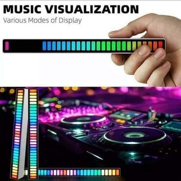 zvucnik sa pojacalom: CENA 1500 din Muzički aktiviran RGB LED ekvilajzer, 32-bitni VU metar — 3