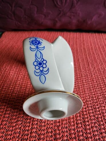swarovski kristali cena: Svecnjak nov iz 1951 do 1974g. Lippelsdort porcelan Nemacka — 11
