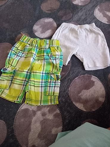 Dečije šortsice – set od 2 komada - Modeli: jedan pamučni sivi šorts