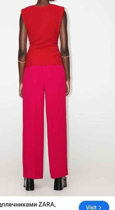 dugacke kosulje: Zara, XS (EU 34), Polyester, Single-colored, color - Red — 9