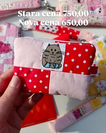 manual torbe cena: Ručno šiveni mini-neseseri/novčanici sa rajsferšlusom - „mačkasti“ — 6
