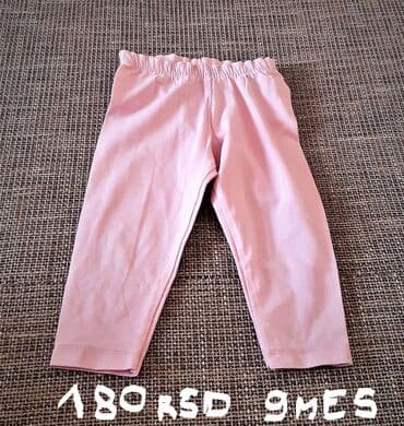 brojevi odece za decu: Roze bebi helanke/leggings - Veličina: 9 meseci (9m) - Materijal — 1