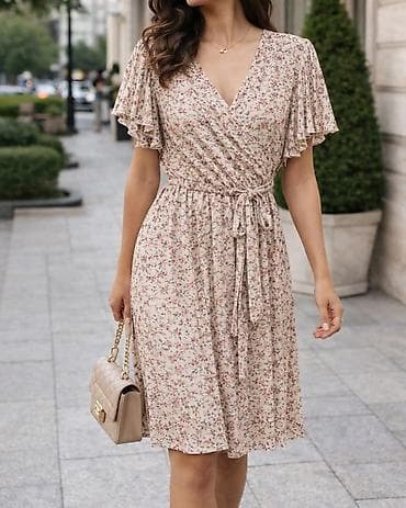 helanke sa kompresijom: Ženska letnja haljina s cvetnim printom Cena za 2 komada 1,999 dinara — 3