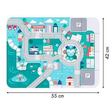 Building Blocks: DRVENE EDUKATIVNE KOCKE CITY SA PODLOGOM – 115 KOMADA Šifra proizvoda — 4