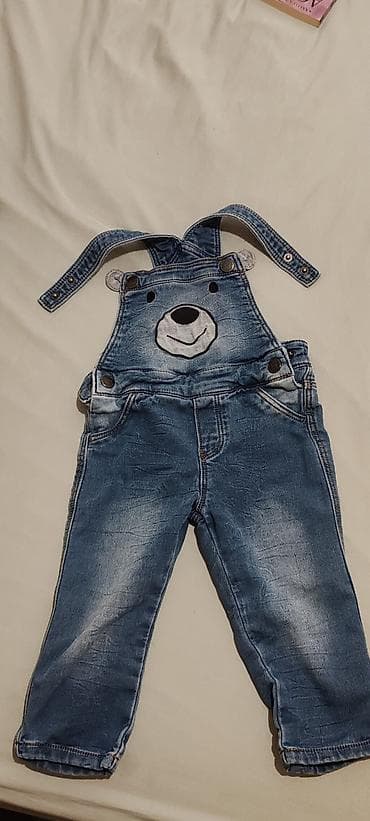frozen odeca za devojcice: Dečije farmerke tregeri – džins kombinezon za bebe - Materijal — 1
