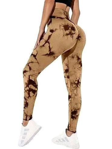 Women's Clothing: Ženske sportske helanke print. - Model visok struk,dužina do članaka — 1