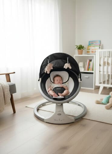 Električna ljuljaška/ležaljka za bebe 4BABY sa baldahinom -