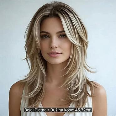 shein perike: Perika – srednja dužina 45,72 cm, boja: platna (ashy/bež plavuša) - — 3