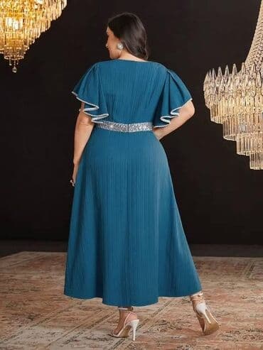 nis haljine za maturu: 💫Elegantna večernja haljina u petrol plavoj boji Cena:3700 din — 4