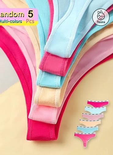 starke bele: Set od 5 ženskih gaćica – tanga/hipster kroj, nasumične boje - Paket — 4