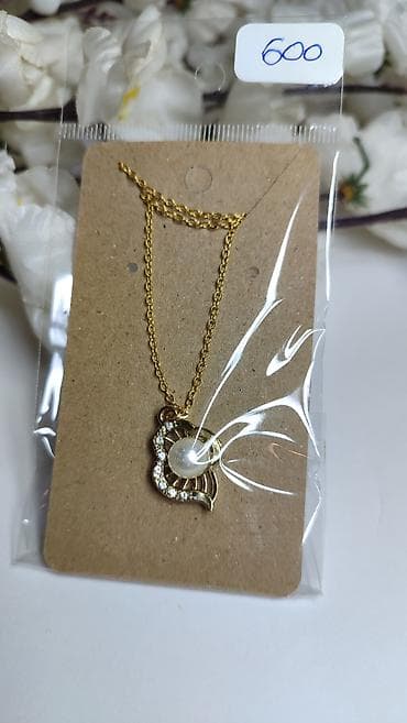 srebrni filigranski nakit: Zlatni lančić sa priveškom – biser i cirkoni - Delikatan lanac u — 3