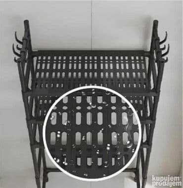 Accessories: Polica iznad veš mašine Trodelna polica za kupatilo pruža dodatni — 6