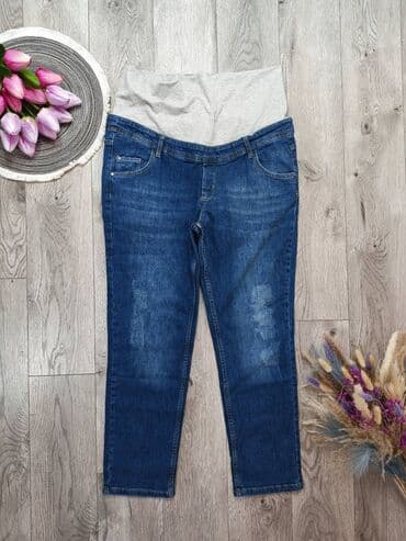 haljine za punije dame sa stomakom: Trudničke farmerice Veličina 44 Struk 47 - 50 cm Za sve informacije — 4