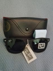 Naočare: Ray ban way farer, crne, unisex, nove. Crno staklo i crn ram model — 1