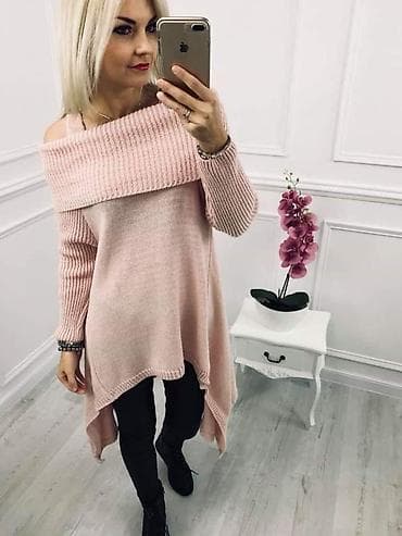 helake: Džemper, veličina L. - Model: asimetrični pleteni džemper/top bez — 1