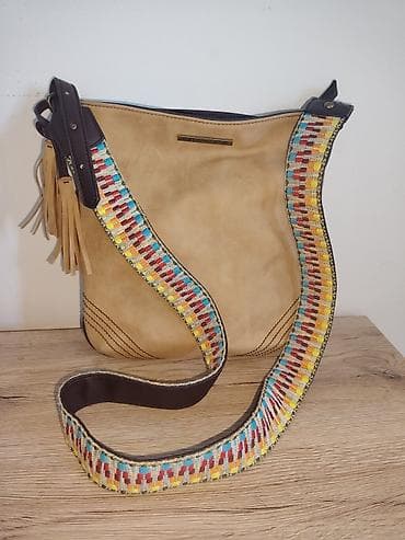 Lične stvari: Ženska torba preko ramena – boho stil - Materijal: meka eko koža u — 1