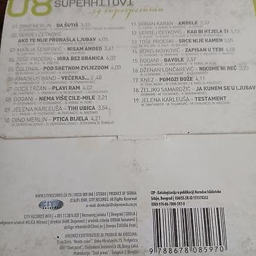 muzicki klub pozega: CD kompilacija: Superhitovi 2008 – 19 pesama Izdavač: City Records — 2