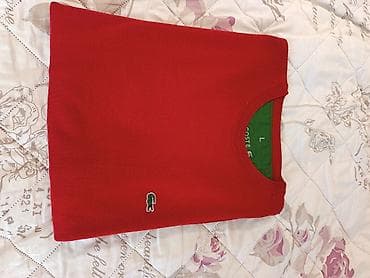 Donji delovi trenerke: Lacoste muški džemper, model sa okruglim izrezom. - Boja: živa crvena — 4