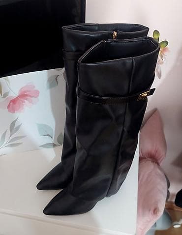 kožna suknja: Čizme, 41, bоја - Crna — 5