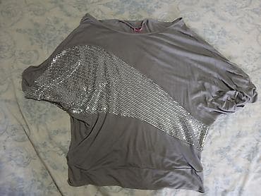 bade mantil zenski extreme intimo: Set od 4 ženska majica/tunika 1) Siva pamučna tunika sa šljokicama – — 2