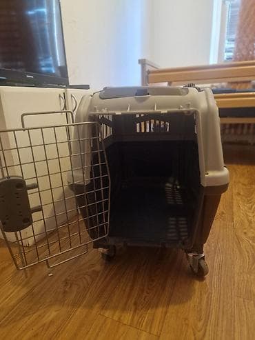 plisane kucice za pse: Transporter za kućne ljubimce SKUDO na točkićima - Robustan plastični — 4