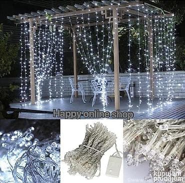 LED novogodišnja zavesa NOVO! 3m x 3 m 2990 din boja ： bela ，toplo