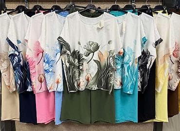 nike sandale za vodu: Damski komplet – široke pantalone i bluzica sa floralnim printom - — 4