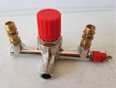 kompresor 220v12v: Prodajem nov i kvalitetan manometar sa dva sata sa sklopkom i izlazom — 3