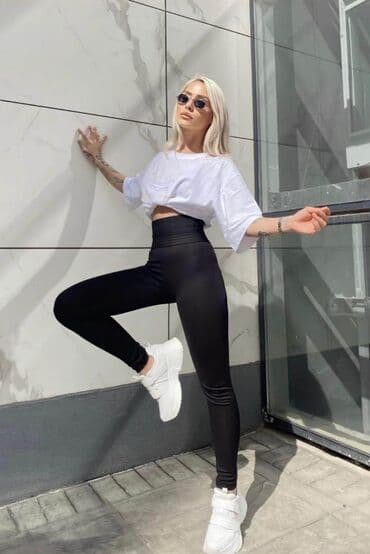 helanke od mokre likre: S (EU 36), M, L, Likra, bоја - Multicolored color — 12