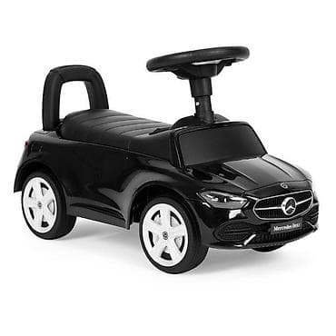 drvena hodalica za bebe: Guralica Mercedes C CLASS sa interaktivnim volanom i zvucima, BLACK — 4