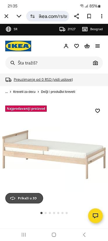 diesel dzemperi: Prodajem deciji krevet 90 x 160 sa dusekom. Malo koristen — 3