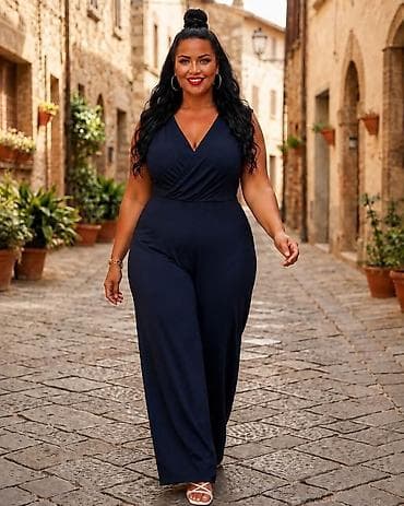 kompleti za svadbu za punije dame: 08. ZA PUNIJE DAME ✨ KOMBINEZON 💫💫💫 4.900 DIN Veličine: XL • 2XL • — 1