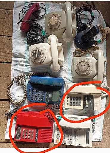 plinske peci cena: Fiksni telefoni sa slike, cena je za sve sa slike osim dva crveno — 1