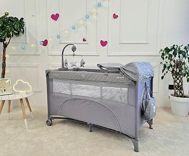 pult za bebe: KIKKA BOO krevetac Nighty Night, siva boja – 2 nivoa sa rancem i — 6