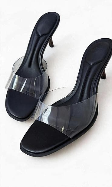 torbe m: Prozirne mule sandale s potpeticom - Dizajn: elegantne mule sa — 2