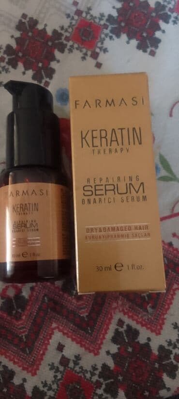muske trenerke od mikrofibera: Farmasi Keratin Therapy Repairing Serum za suvu i oštećenu kosu, u — 1